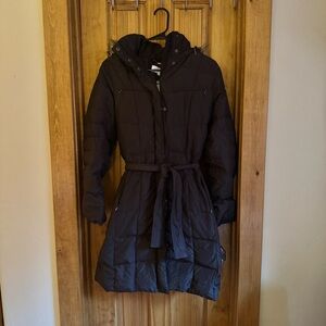 Calvin Klein - Woman’s Brown Longlined Belted Puffer Coat